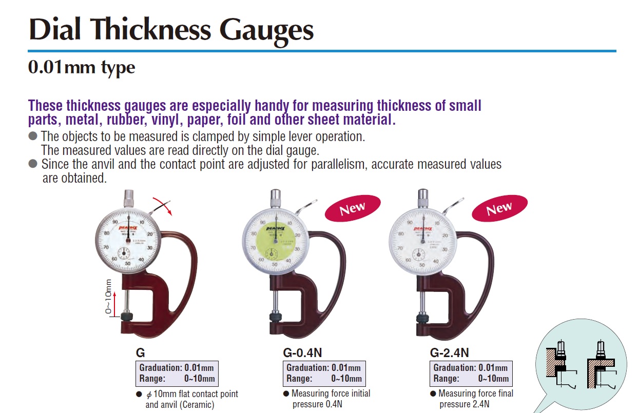 Ichiban Precision Sdn Bhd Peacock Peacock Dial Thickness Gauges